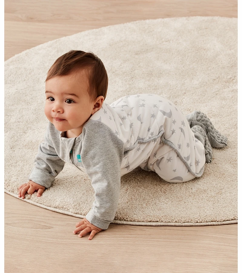 Love To Dream Sleep Suit Quilted Cotton 2.5 TOG, 6-12 M - Moonlight White 3 Love To Dream Sleep Suit Quilted Cotton 2.5 TOG, 6-12 M - Moonlight White - Image 3