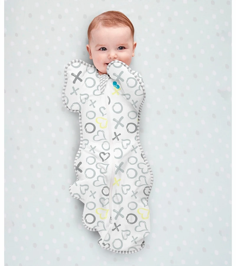 Love To Dream Swaddle UP Silky-Lux Lite - Kisses, Medium 2 Love To Dream Swaddle UP Silky-Lux Lite - Kisses, Medium - Image 2