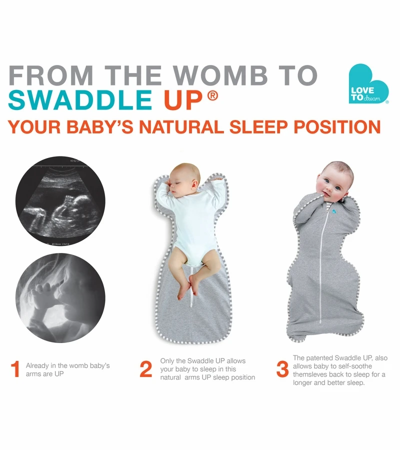Love To Dream Swaddle UP Silky-Lux Lite - Kisses, Medium 5 Love To Dream Swaddle UP Silky-Lux Lite - Kisses, Medium - Image 5