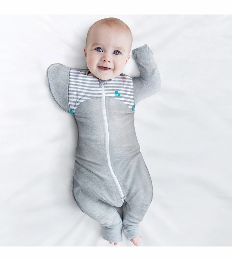 Love To Dream Swaddle UP Transition Suit, 1.0 TOG, Large - Gray 4 Love To Dream Swaddle UP Transition Suit, 1.0 TOG, Large - Gray - Image 4