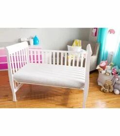 Lullaby Earth Breathe Safe 2-stage Crib Mattress - White -Britax || Little Unicorn || Graco Shop lullaby earth breathe safe 2 stage crib mattress white 46
