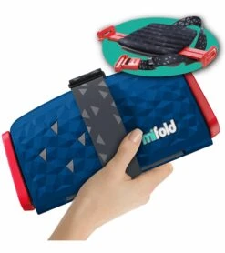 Mifold Comfort Grab-and-Go Backless Belt Positioning Booster Car Seat - Ocean Blue