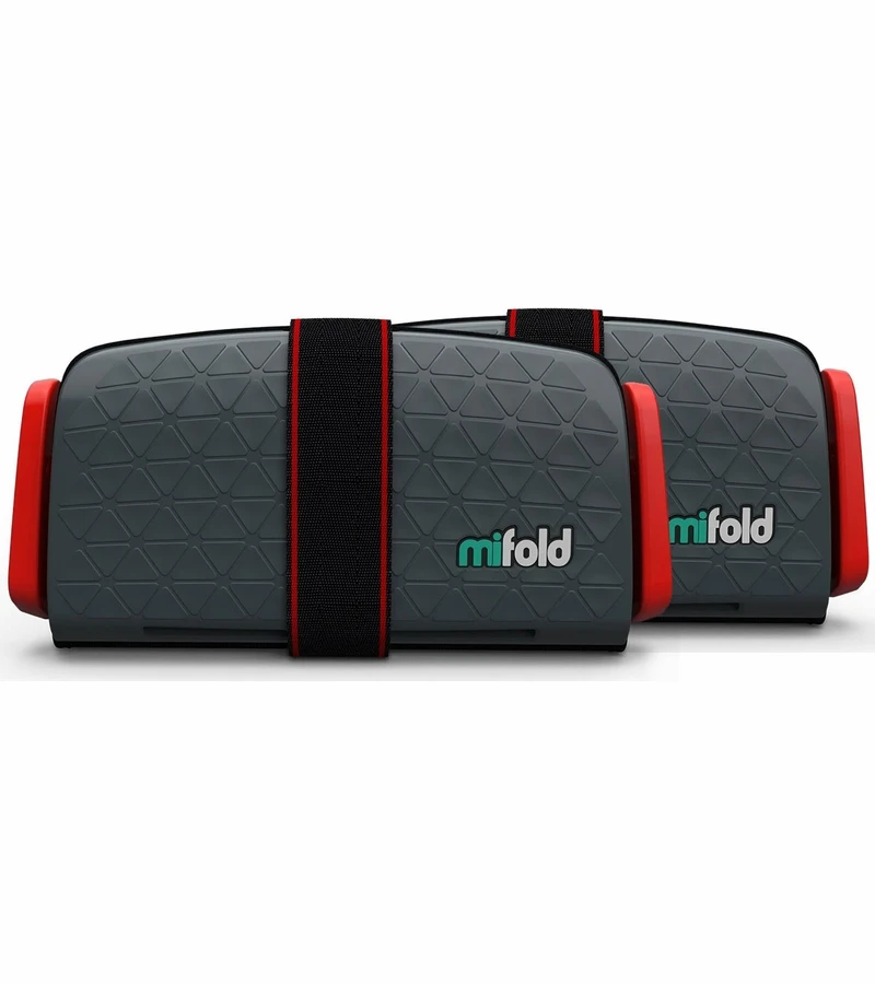 Mifold Grab-and-Go Ackless Belt Positioning Booster Car Seat, 2-Pack - Slate Grey 1 Mifold Grab-and-Go Ackless Belt Positioning Booster Car Seat, 2-Pack - Slate Grey
