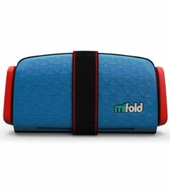 Mifold Grab-and-Go Backless Belt Positioning Booster Car Seat - Denim Blue
