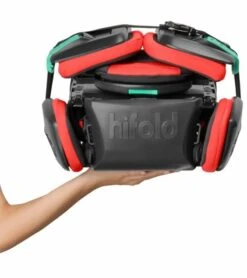 Mifold HiFold Fit-and-Fold Highback Belt-Postioning Booster Car Seat - Red -Britax || Little Unicorn || Graco Shop mifold hifold fit and fold highback belt postioning booster car seat red 165 1