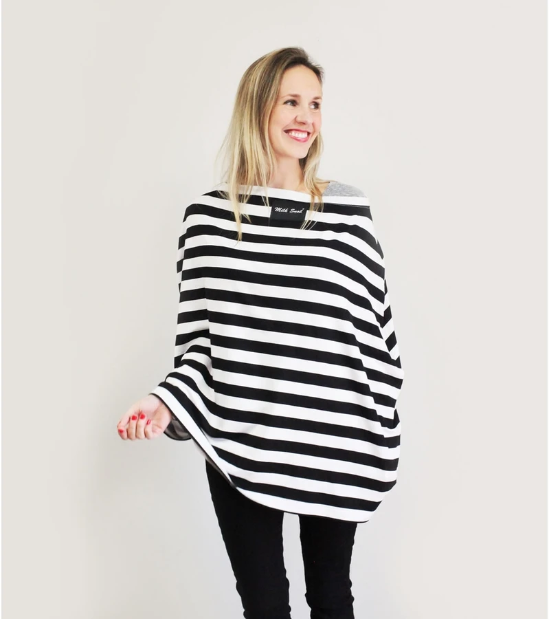 Milk Snob Infant Car Seat & Nursing Cover - Black/White 4 Milk Snob Infant Car Seat & Nursing Cover - Black/White - Image 4