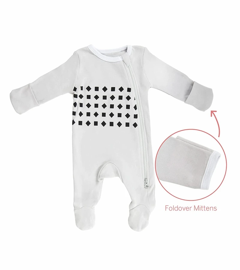 Nanit Breathing Wear Pajamas - 0-3 Months, Pebble Grey 3 Nanit Breathing Wear Pajamas - 0-3 Months, Pebble Grey - Image 3