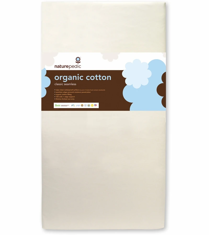 Naturepedic MC22 Seemless Organic Cotton Classic Baby Mattress 1 Naturepedic MC22 Seemless Organic Cotton Classic Baby Mattress