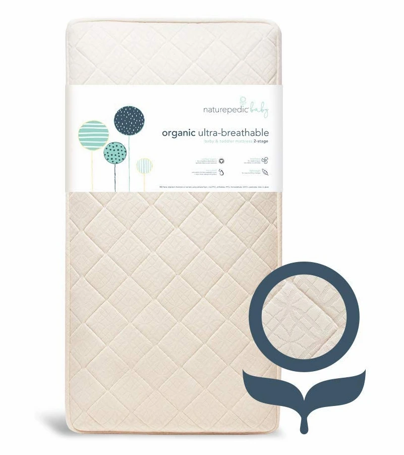 Naturepedic MC47 Ultra Breathable 2-Stage Organic Crib Mattress 1 Naturepedic MC47 Ultra Breathable 2-Stage Organic Crib Mattress