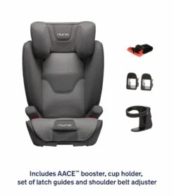 Nuna AACE Flame-Retardant Free High Back Belt Positioning Booster Car Seat - Coral -Britax || Little Unicorn || Graco Shop nuna aace flame retardant free high back belt positioning booster car seat coral 32
