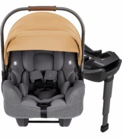 Nuna PIPA RX Lightweight Infant Car Seat + RELX Base With Load Leg - Camel