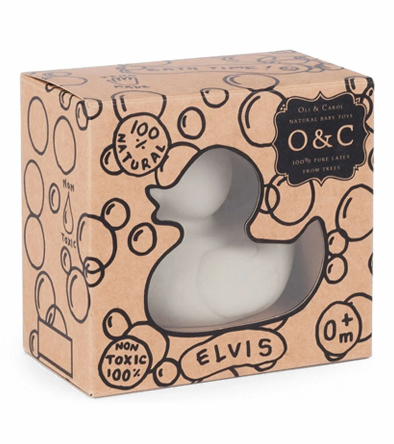 Oli & Carol Elvis The Duck Bath Toy - Grey 4 Oli & Carol Elvis The Duck Bath Toy - Grey - Image 4