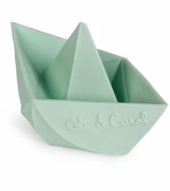 Oli & Carol Origami Boat Bath Toy - Mint -Britax || Little Unicorn || Graco Shop oli carol origami boat bath toy mint 30