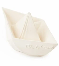 Oli & Carol Origami Boat Bath Toy - White -Britax || Little Unicorn || Graco Shop oli carol origami boat bath toy white 26
