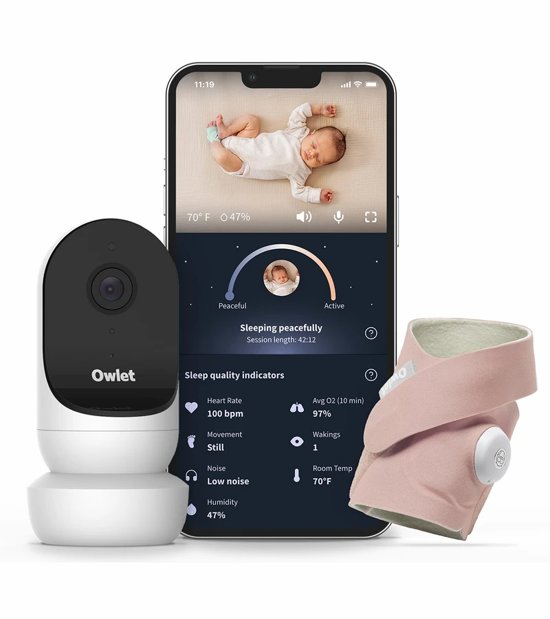 Owlet Cam 2 & Dream Sock Duo Smart Baby Monitoring System - Dusty Rose 1 Owlet Cam 2 & Dream Sock Duo Smart Baby Monitoring System - Dusty Rose