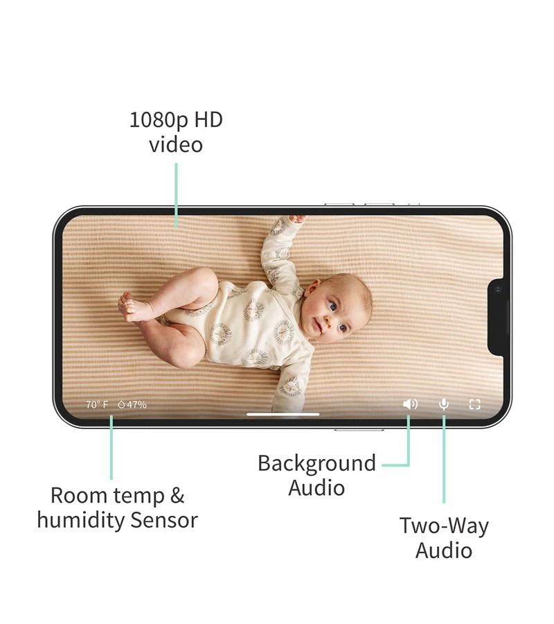 Owlet Cam 2 Smart HD Video Baby Monitor - White 6 Owlet Cam 2 Smart HD Video Baby Monitor - White - Image 6