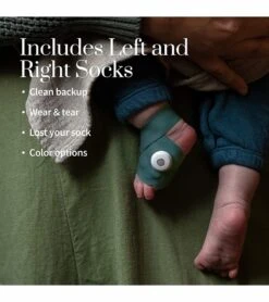 Owlet Fabric Accessory Sock Set For Smart Sock 3 - Deep Sea Green -Britax || Little Unicorn || Graco Shop owlet fabric accessory sock set for smart sock 3 deep sea green 125