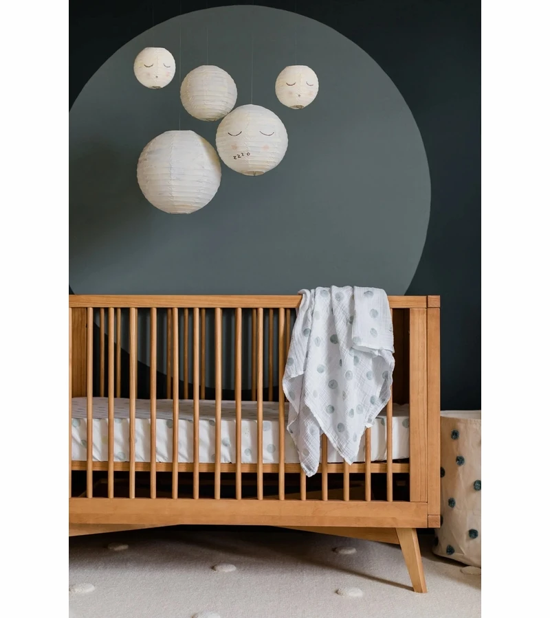 Petit Pehr Organic Swaddle - Luna Dusk (Blue) 3 Petit Pehr Organic Swaddle - Luna Dusk (Blue) - Image 3