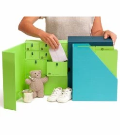 Savor "The Library" Baby Keepsake Box - Ocean