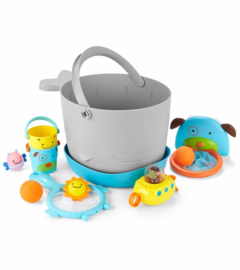 Skip Hop MOBY Fun-Filled Bath Toy Bucket Gift Set 1 Skip Hop MOBY Fun-Filled Bath Toy Bucket Gift Set