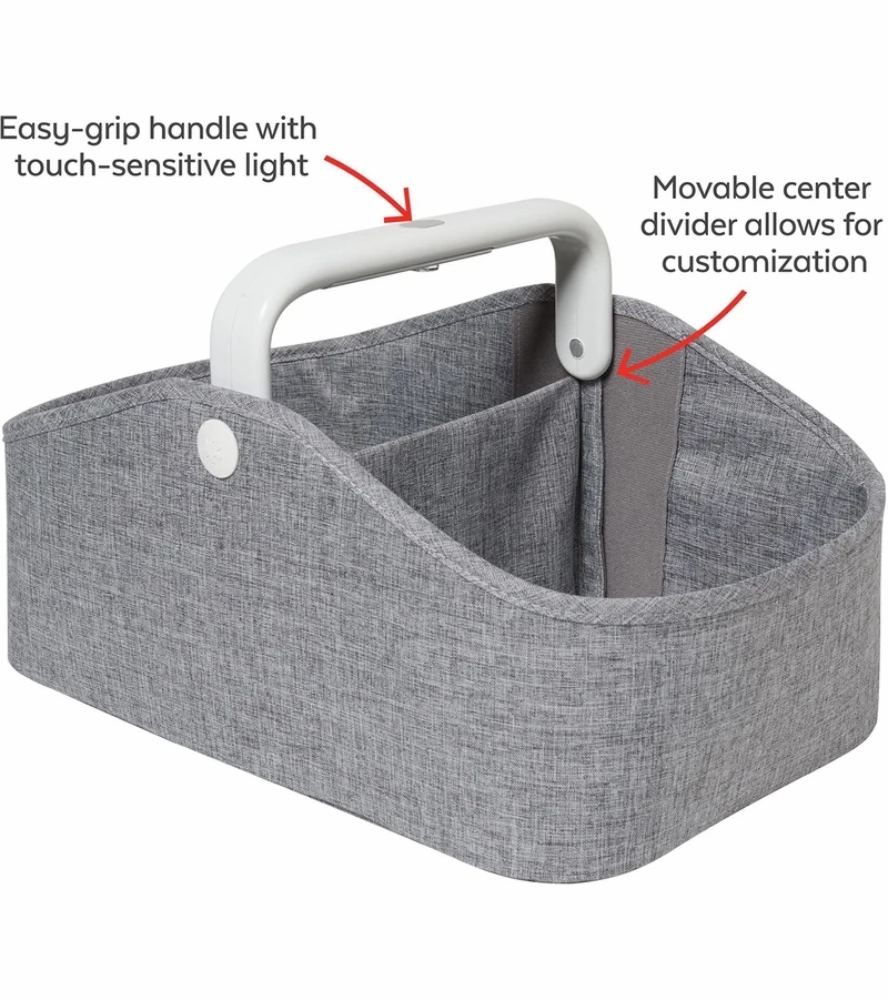 Skip Hop Nursery Style Light-Up Diaper Caddy - Grey 2 Skip Hop Nursery Style Light-Up Diaper Caddy - Grey - Image 2