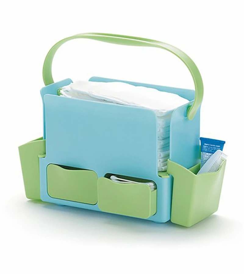 Skip Hop Toolbox Diaper Caddy - Sky Blue/Lime 1 Skip Hop Toolbox Diaper Caddy - Sky Blue/Lime