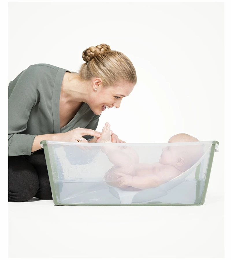 Stokke Flexi Bath Heat Sensitive - Transparent Green 2 Stokke Flexi Bath Heat Sensitive - Transparent Green - Image 2