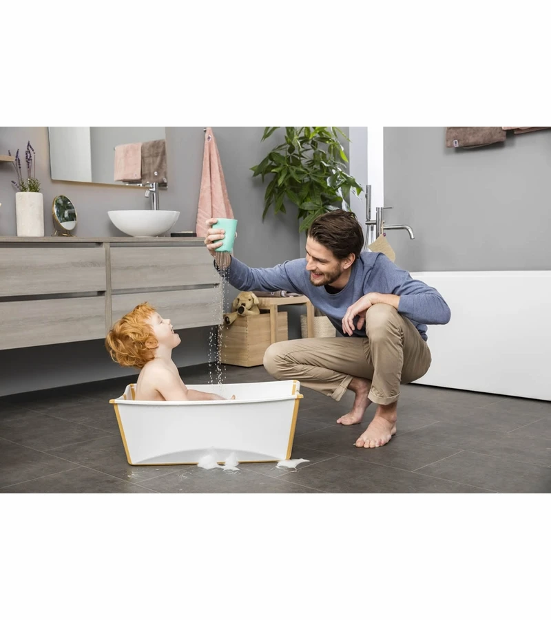 Stokke Flexi Bath Heat Sensitive - White/Yellow 4 Stokke Flexi Bath Heat Sensitive - White/Yellow - Image 4