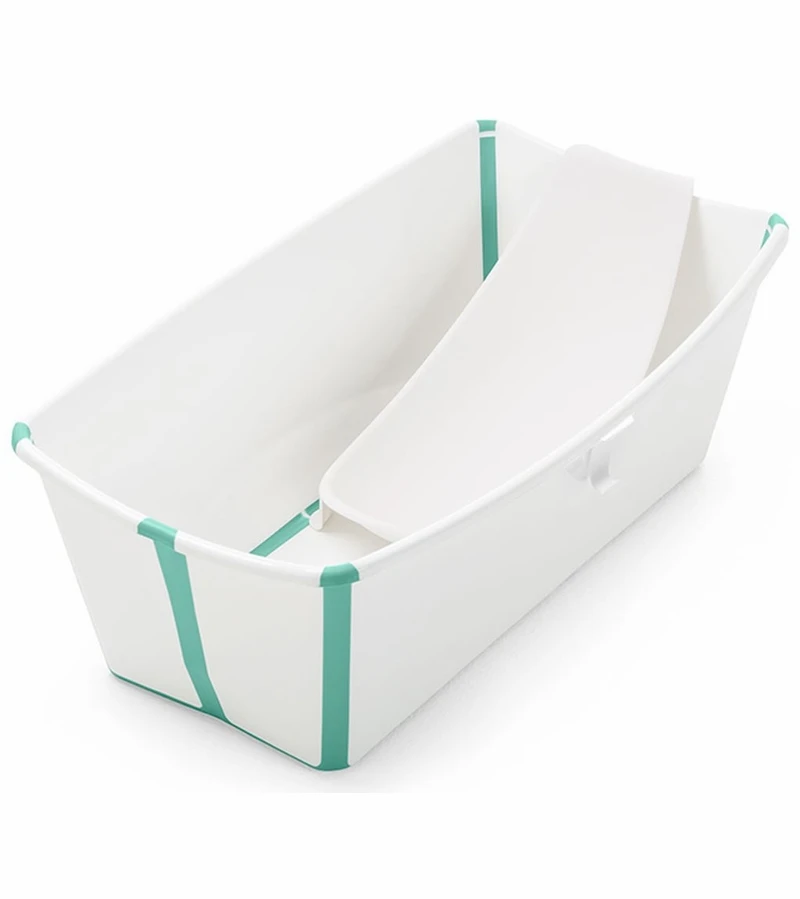 Stokke Flexi Bath & Newborn Support - White/Aqua 1 Stokke Flexi Bath & Newborn Support - White/Aqua