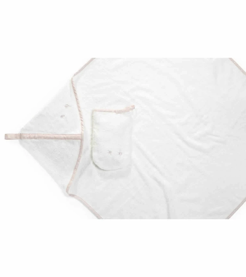 Stokke Hooded Towel - Pink Bee 2 Stokke Hooded Towel - Pink Bee - Image 2