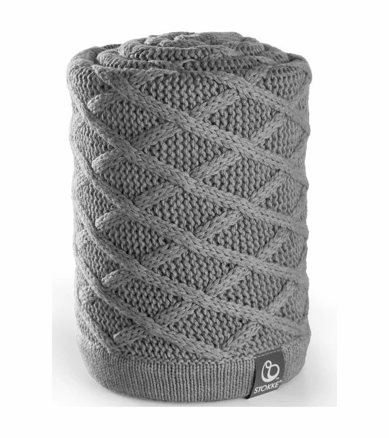 Stokke Stroller Blanket - Cable Grey 1 Stokke Stroller Blanket - Cable Grey