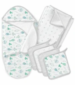 Summer Infant SwaddleMe Baby Bath Gift Set - Fishy Fishy