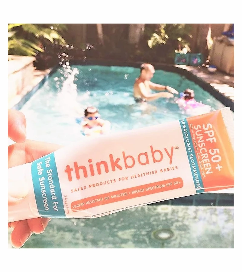 Thinkbaby Safe Sunscreen SPF 50+, 3oz 2 Thinkbaby Safe Sunscreen SPF 50+, 3oz - Image 2