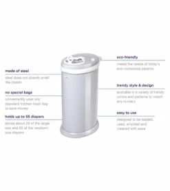 Ubbi® Ubbi Diaper Pail - Cloudy Blue -Britax || Little Unicorn || Graco Shop ubbi diaper pail cloudy blue 101
