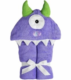 Yikes Twins Hooded Towel - One-Eyed Monster Purple