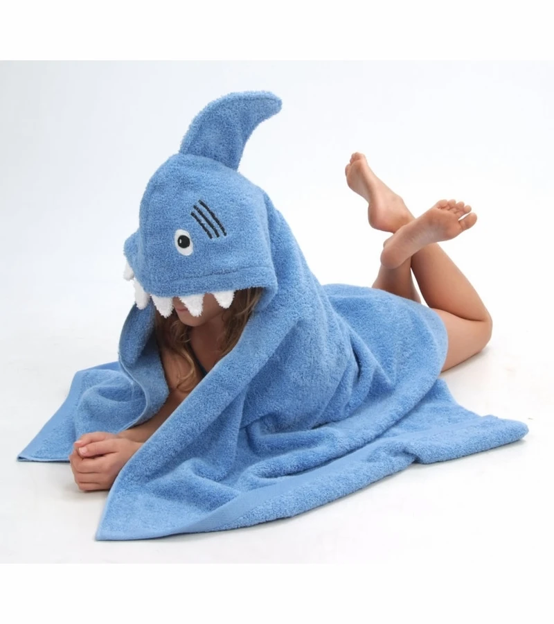 Yikes Twins Hooded Towel - Shark 2 Yikes Twins Hooded Towel - Shark - Image 2