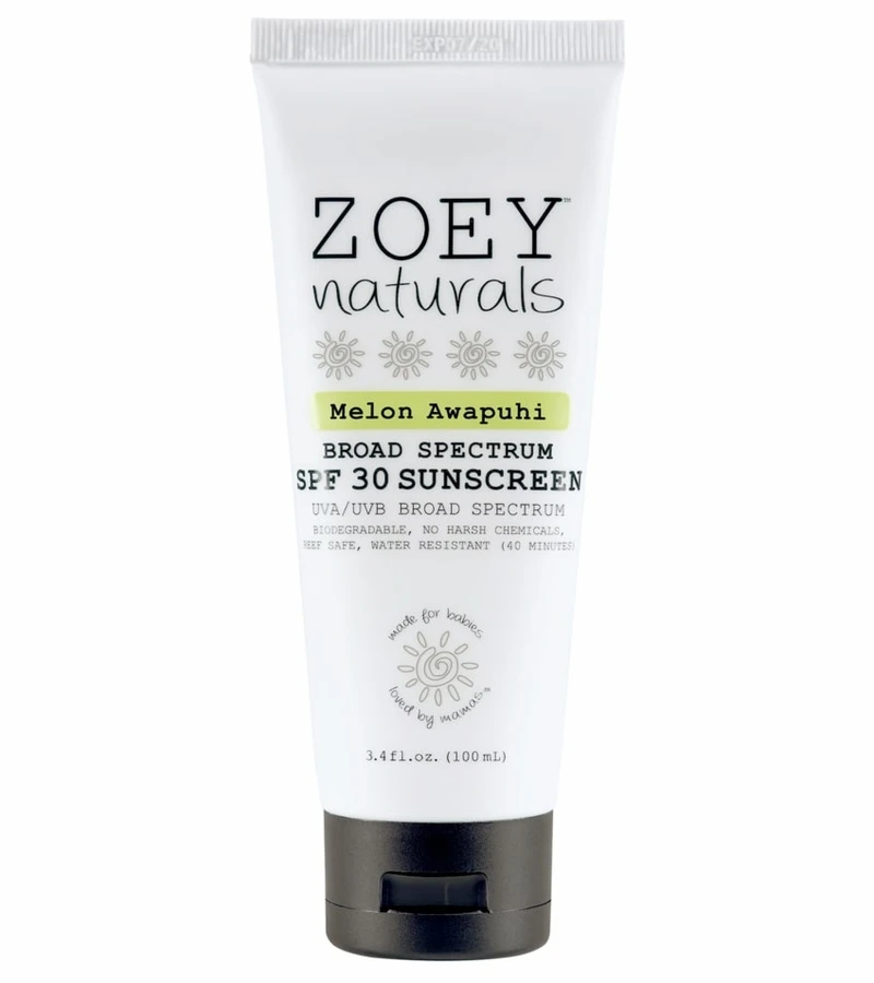 Zoey Naturals SPF 30 Sunscreen - Melon Awapuhi 1 Zoey Naturals SPF 30 Sunscreen - Melon Awapuhi